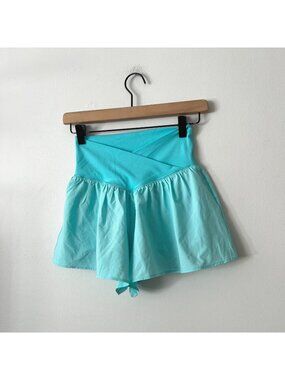 Offline by Aerie Aqua Blue Crossover Flowy Butterfly Shorts Women's Size Small